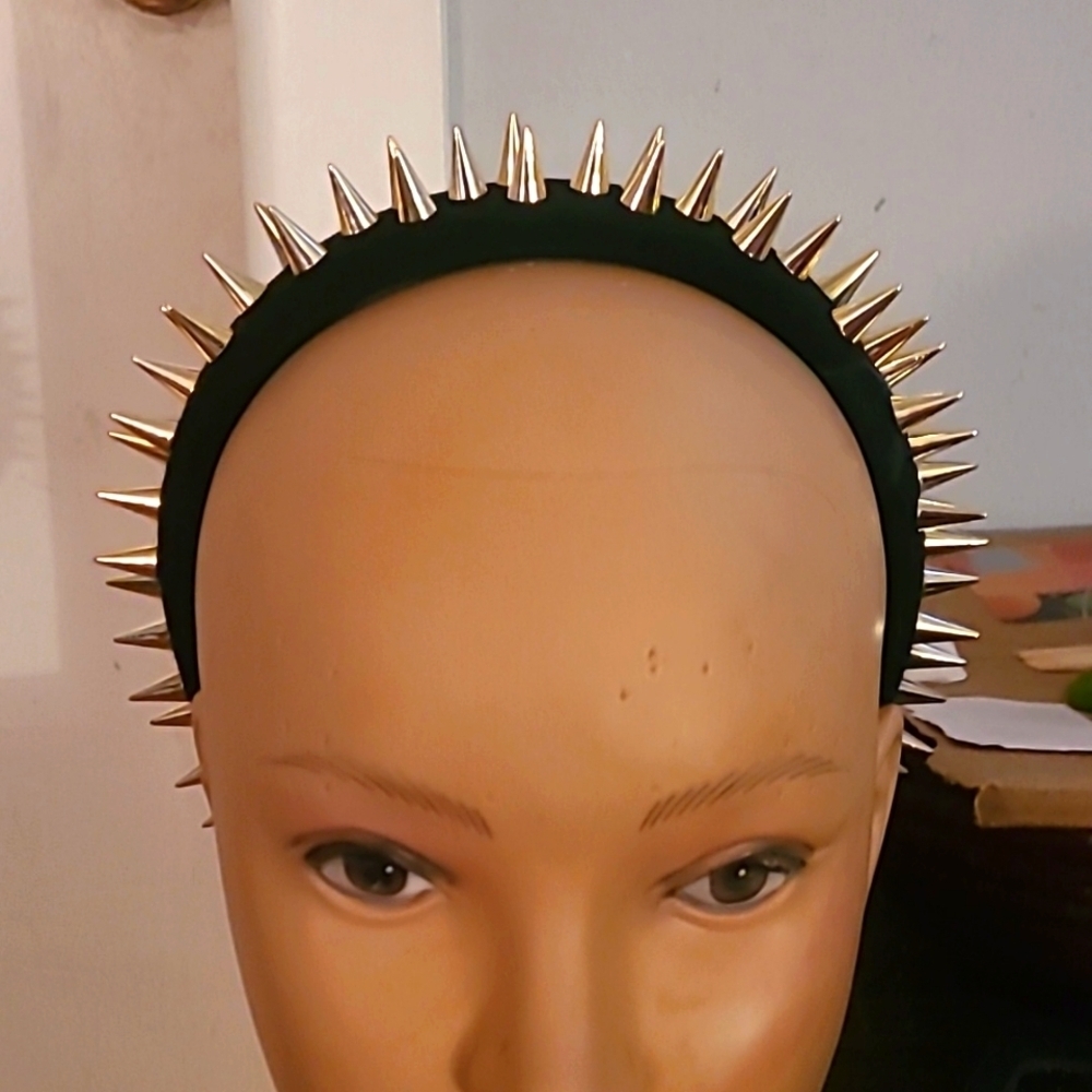 Spiked Gold Headband